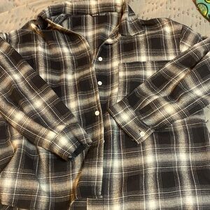SHEIN black and white fall flannel size xs